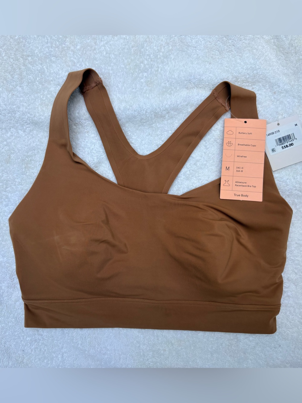 True & Co. Brown Racerback Sports Bra